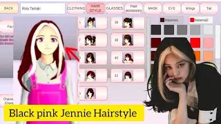 New update Jennie Black pink hairstyle tutorial #sakuraschoolsimulator#viralvideo#hairstyletutorial