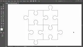 Puzzle icon. Tutorial Adobe Illustrator CC for beginners