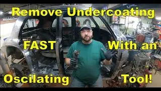 Project Plymouth #9, 49 Plymouth restoration update. Removing undercoating with oscillating tool.