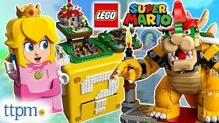 LEGO Mario Peach Starter Course, Super Mario 64 Question Mark Block, and Mighty Bowser