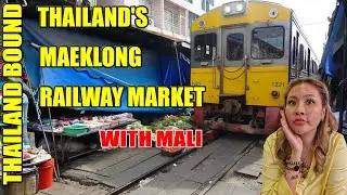 Maeklong Railway Market Thailand Watch A Train Run Through This Incredible Market.