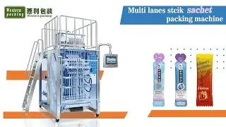 6 lanes stick sachet packing machine filling machine liquid cream sachet pack