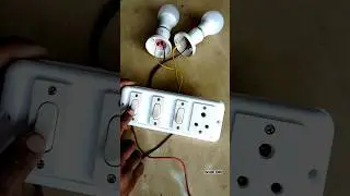 3 Switch 1 Socket With 2 Bulb Board Connection #ytshorts #electric