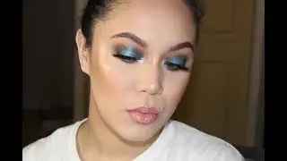 Blue Smokey Eye Glam Makeup Tutorial I Rosev_mua