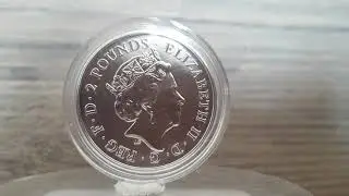 2 pounds 1oz fine silver 999 Year of the Rat 2020 Great Britain