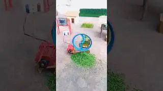 mini chaff cutter machine with mini motor | grass cutting for cow