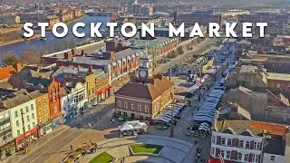 Stockton-on-tees Market Day 4k | Busy Market Stalls | Stockton-on-tees