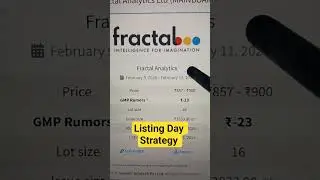 Fractal Analytics IPO Listing Day Kya Kre? , Fractal Analytics IPO GMP Today #shorts