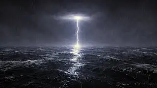 Ocean Thunder and Epic Rainstorm Sounds to Wind Down and Relax | No Light, No Distractions
