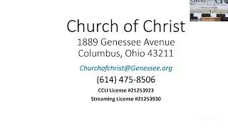 Church of Christ's Sunday Zoom Meeting