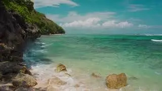 Sunny Beach Ocean Waves|Relaxing Beach Sounds for Sleep & Calm #OceanWaves #BeachSounds #WaveSounds