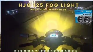 TVS Raider hjg 125 60watt fog light Highway performance test India' s most modified tvs raider 