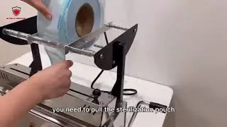 Classic sealing machine with a sterilization roll holder.