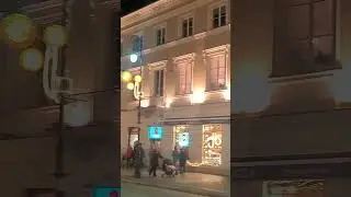 Warszawa, 🇵🇱. Polska. Walk, Christmas Illumination Royal Route in Warsaw. #Shorts