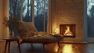 Cozy Room Ambience &ndash; Rain, Fire & Piano Music