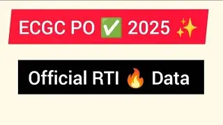 ECGC PO 🔥 2025 ✅ Official 💯 RTI Reply 🥳 Registration data #ecgcponotification #ibpsclerkmains 