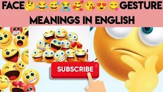 Face🤔😂😅😭🥰😘😍😋Значения жестов на английском языке l Эмодзи жестов лица l इमोजी का नाम l Автор: Нанд...