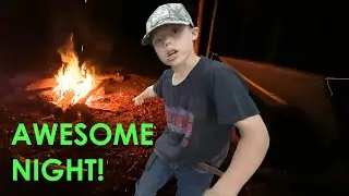 Tarp & Sleeping Bag Only | Father-Son Bushcraft Camping Adventure in the Woods |EP2|