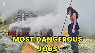 Risk Their Lives Inside An Active Volcano - Kawah Ijen Sulfur Mine | Human Documentary