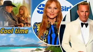 Kevin Costner, 'hangs out with Jewel, 49,' at Richard Branson's Necker Island resort.