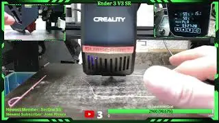 Live - 3D Printer Cam #417 - Reprinting  Fan Shroud for E3S1 now in temp change pla #live #live3d