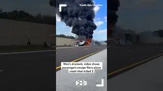 Florida fiery plane crash: Man&rsquo;s dramatic video shows surviving passengers escape