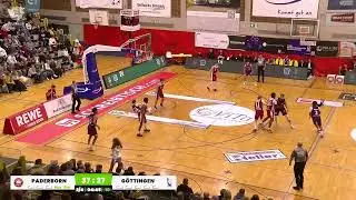 Karl Bühner, 6'7, PF, 6 Points (2 threes), 8 Rebounds, 3 Steals, Pro A Germany, Paderborn-Göttingen