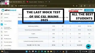 OLIVEBOARD LIVE MOCK ( 1/6/2025)🔥// SSC CGL MAINS ✅💀📈 ALL THE BEST ALL STUDENTS👍 #ssc #ssccgl #sscgd
