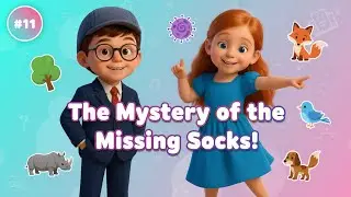 Adam & Julie #11 | The Mystery of the Missing Socks 🧦 + Quiz, Riddle & Bedtime Story!
