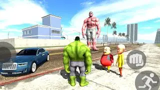 The Hulk saves Motu Patlu from Red Hulk || Indian bike driving 3d game 