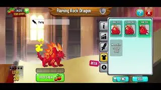 Dragonbook 4. flaming rock dragon (common) all skins and stats dragon city #dragoncity