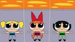 My Drawing of Blossom, Bubbles and Buttercup Trapped