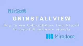 How to use UninstallView from Nirsoft to uninstall software silently.