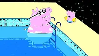 Daddy Pig Swimming In The Pool And Jorge Crying (Sparta  Pitch) Peppa Pig Effect Completion