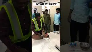 Birthday celebration in construction 🦺 🚧 site office