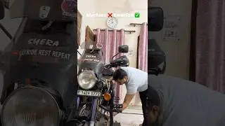 Bike maintenance at home #riderestrepeat #royalenfield #bikelover #diy #bikemaintenancetips