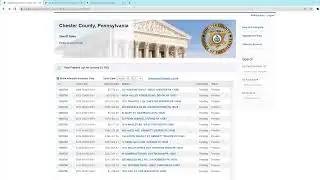 Chester County Sheriff Sale Buyer Tutorial
