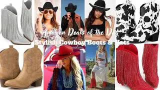 Favorite Amazon Deals/ Cowboy Hats and Boots /Click The Link To Shop #cowboyboots #bootsontheground