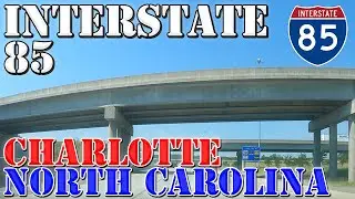 I-85 South - Charlotte - North Carolina - 4K Highway Drive