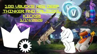 100 Vbucks! New Deep Thinker and Calicool Kicks!!!