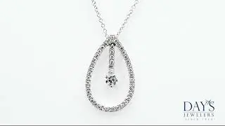 Forevermark Diamond Drop Necklace in 18kt White Gold (1/3ct tw)