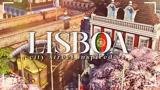 CALLE INSPIRADA en LISBOA🚃 | NO CC | Los Sims 4 Speed Build