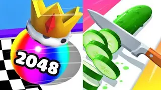 Satisfying Mobile Games - Ball Merge 2048 | Perfect Slices - All Levels Gameplay