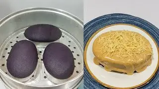 Steamed Ube cake