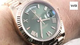 Rolex Day Date 40 GREEN DIAL / ROSE GOLD 228235 Luxury Watch Review