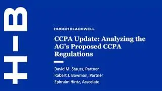 CCPA Update: Analyzing the AG's Proposed CCPA Regulations