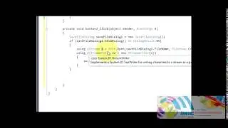 Csharp Tutorial 66  How to Save Files Using SaveFileDialog Component in Csharp