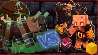 Ravager (Illager Beast) vs Piglin Brute - Minecraft Mob Battle 1.16.4