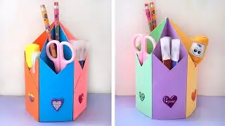 DIY Paper Pen Holder stand | Easy Origami Tutorial | How to make Pen Holder