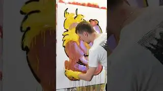 Turning abstract into a ____ ? | #shorts #painting #artwork #love #abstract #expression #idea #art
